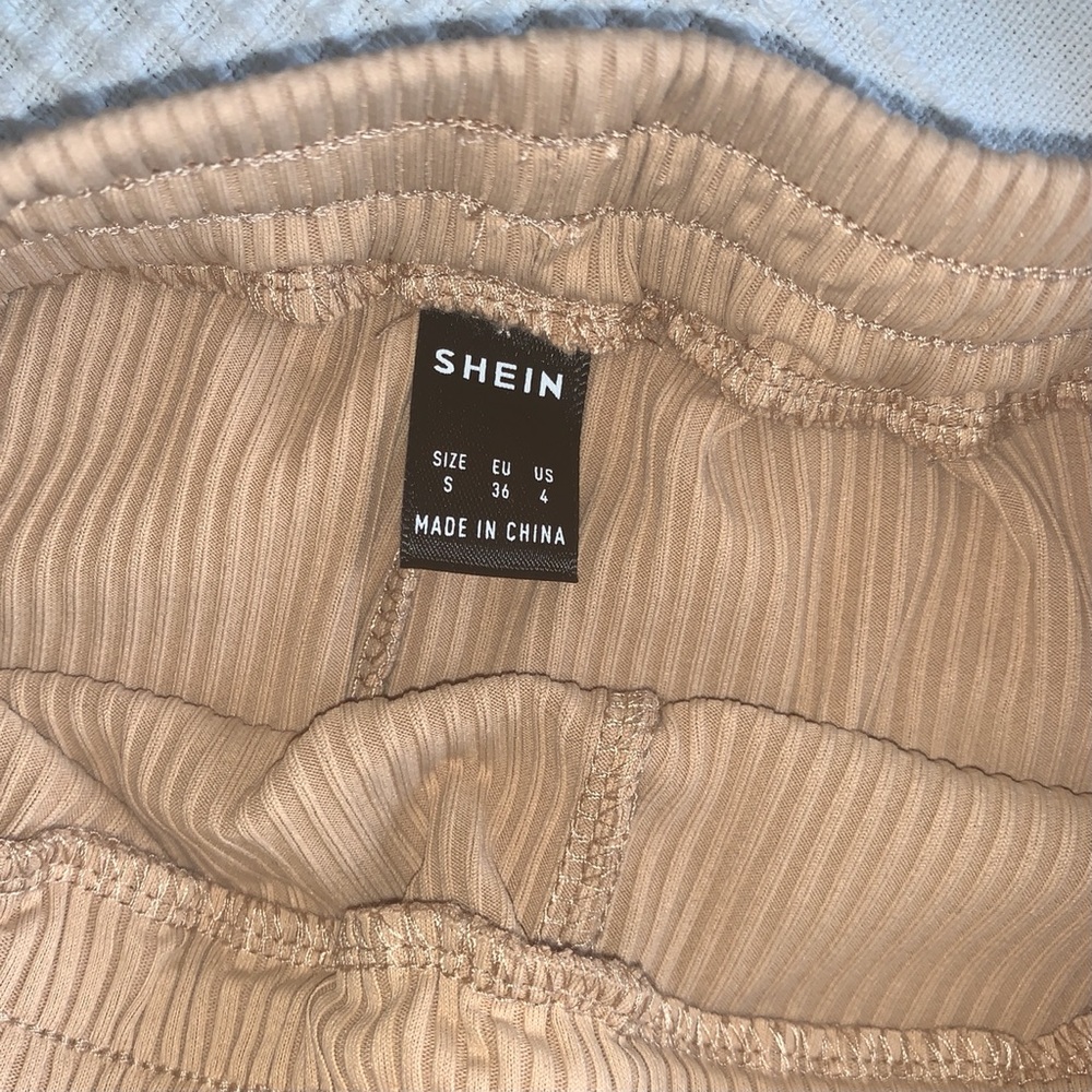 Wide Ribbed Pants - Tan - Picture 7 of 7
